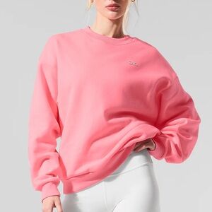 Alo Yoga Neon Bubblegum Accolade Crewneck NWT
